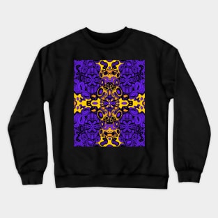 Miniature Aussie Tangle 13 Pattern in Purple and Gold Crewneck Sweatshirt